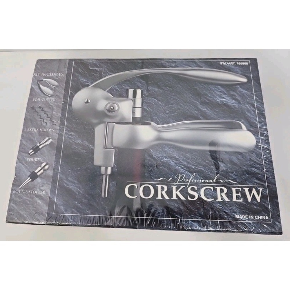New Sealed‎ Professional Corkscrew Wine Opener Pourer  & Bottle Stopper